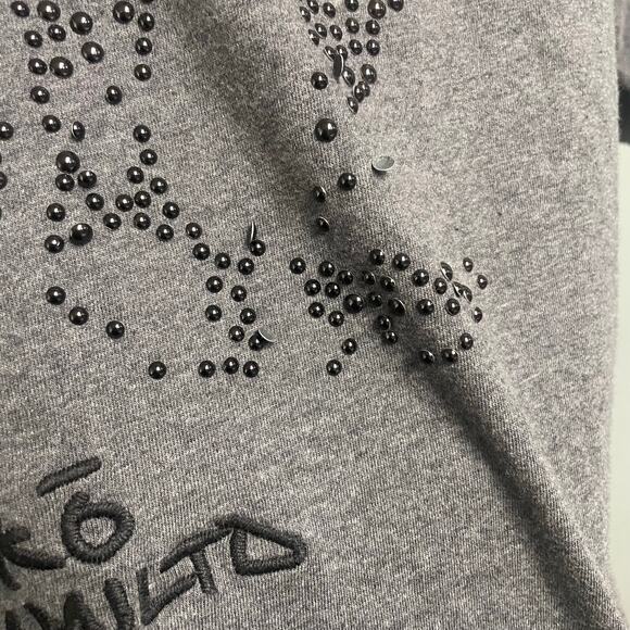 Ecko Unltd Studded Skeleton Tee Mens XXL Gray Soft Wash Grunge Y2K Streetwear - Picture 3 of 5